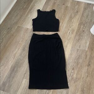 Black Women's Skirt Set